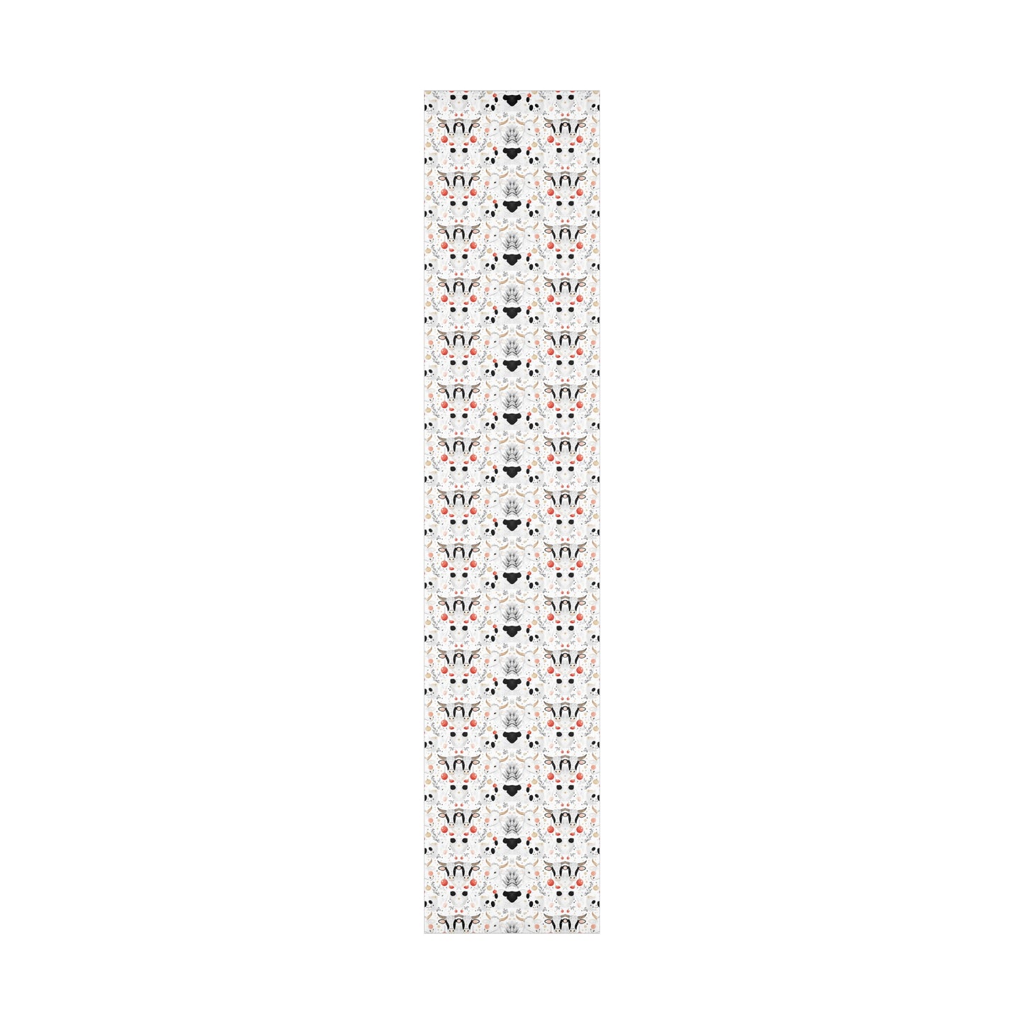Cute Holiday Winter Theme Cows White Christmas Pastoral Design Winter Wonderland Gift Wrapping Paper