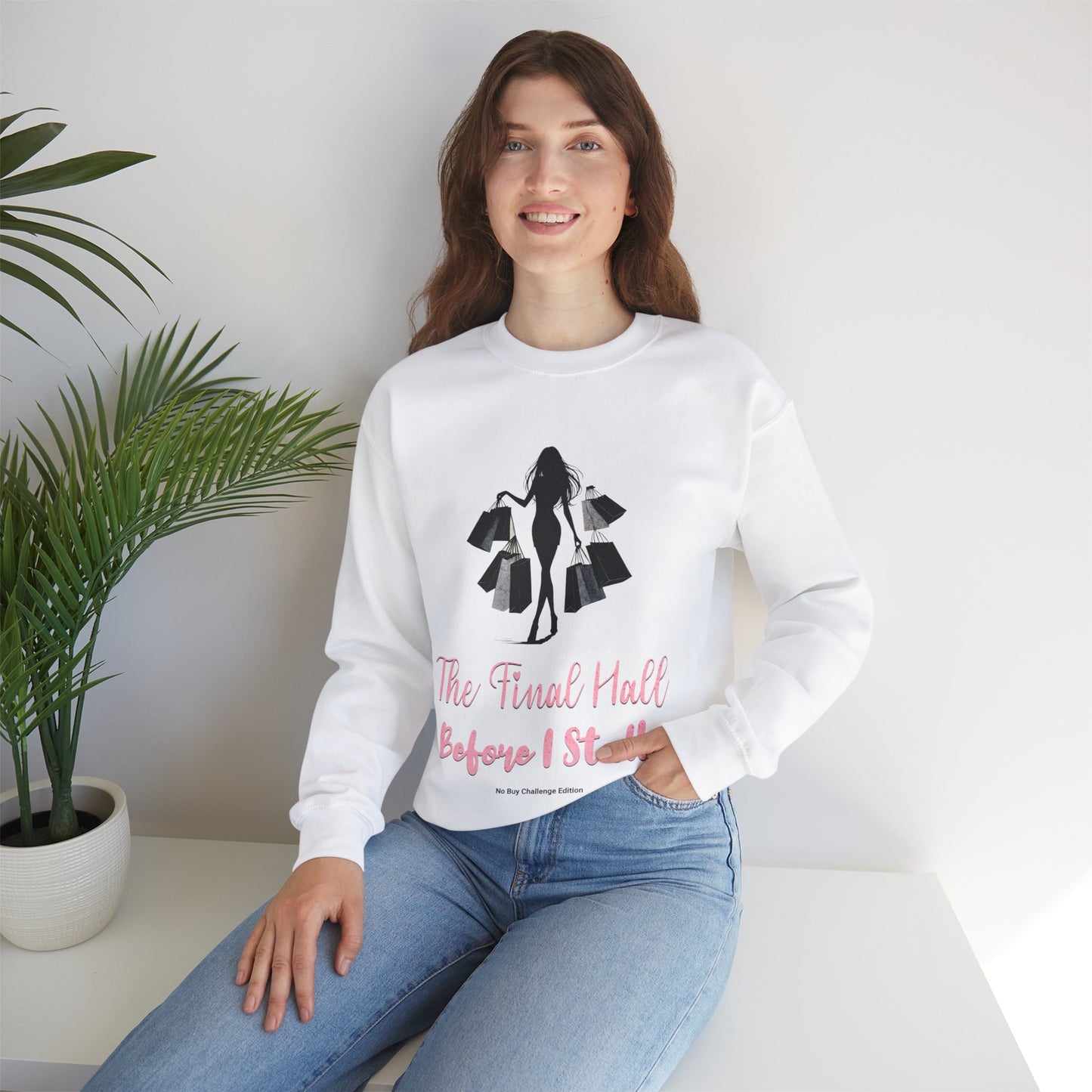 Trendy TikTok "No Buy Challenge" Funny Crewneck Sweatshirt