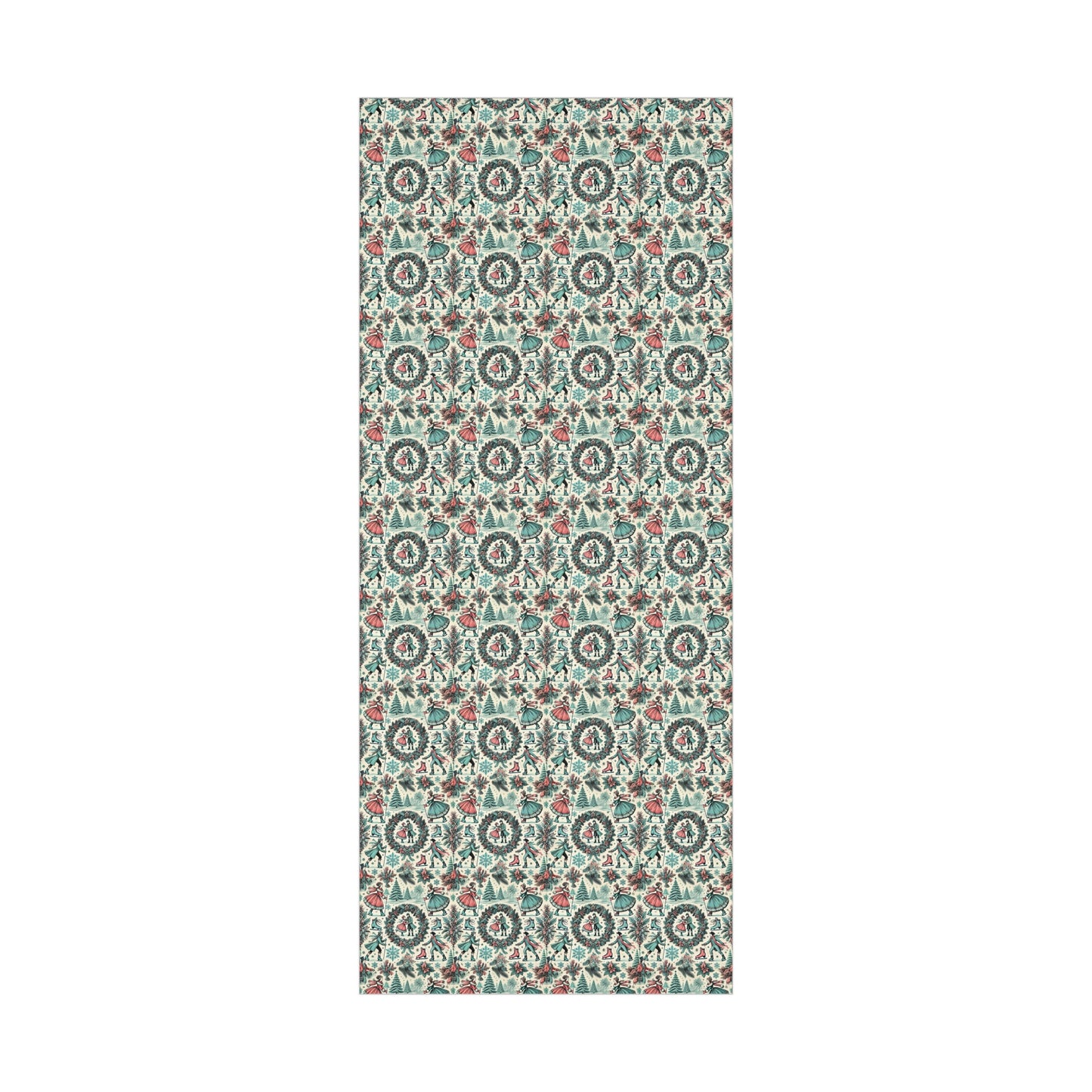 Vintage and Elegant Toile Holidays Theme Wrapping Paper in Matte and Satin Finish, 3 sizes