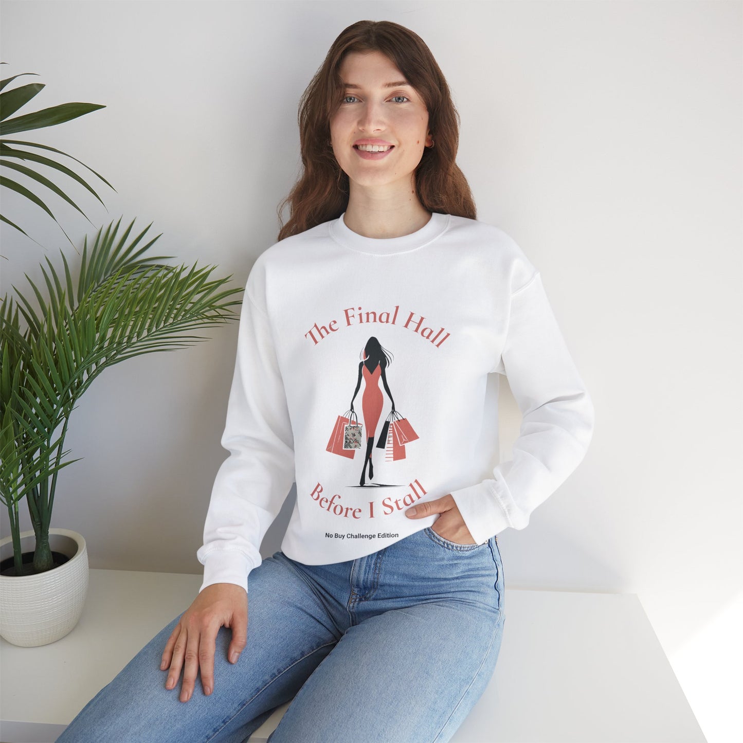 Trendy TikTok "No Buy Challenge" Funny Crewneck Sweatshirt