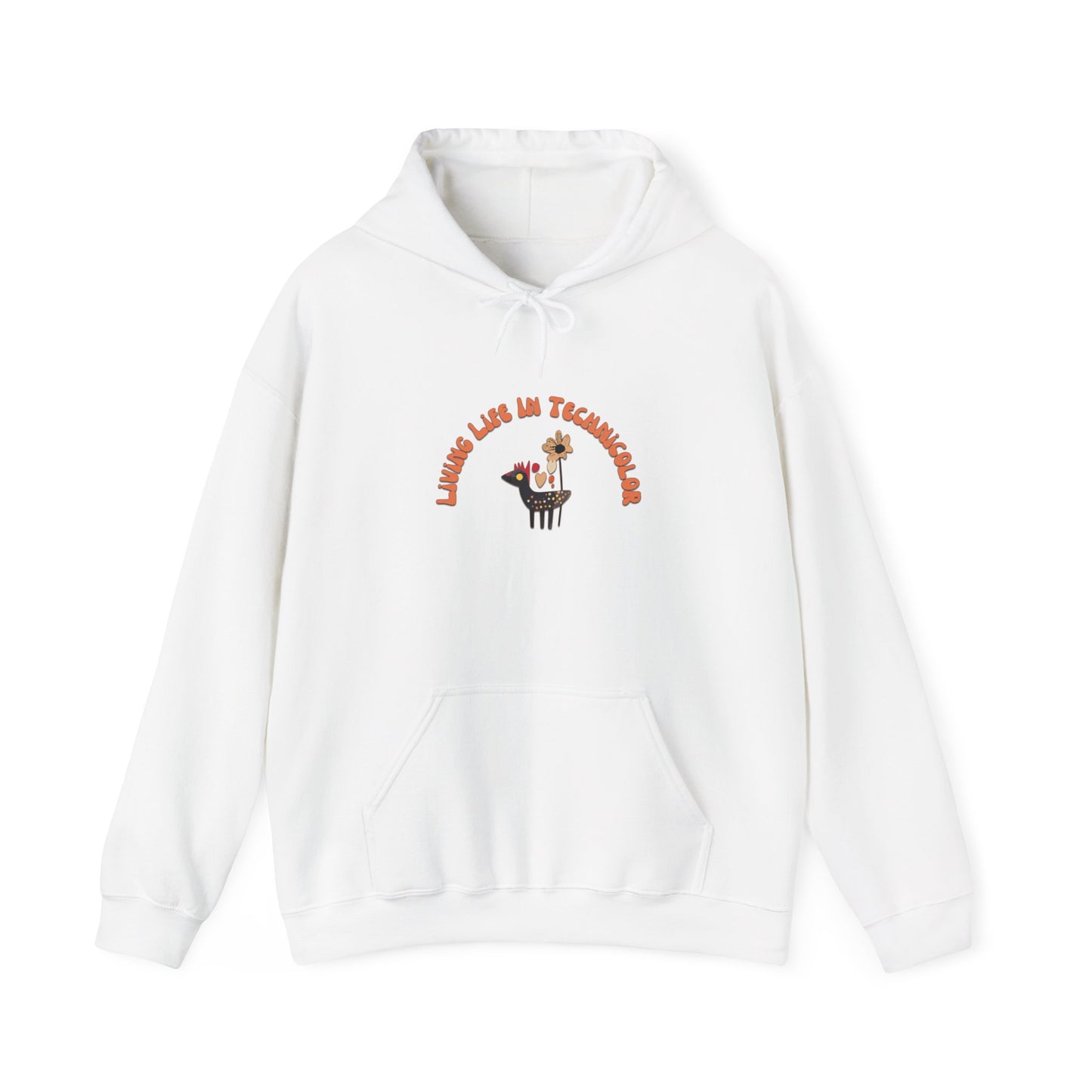 Vintage "Living LIfe in Technicolor" 1950s Retro Kitsch Hoodie Sweatshirt