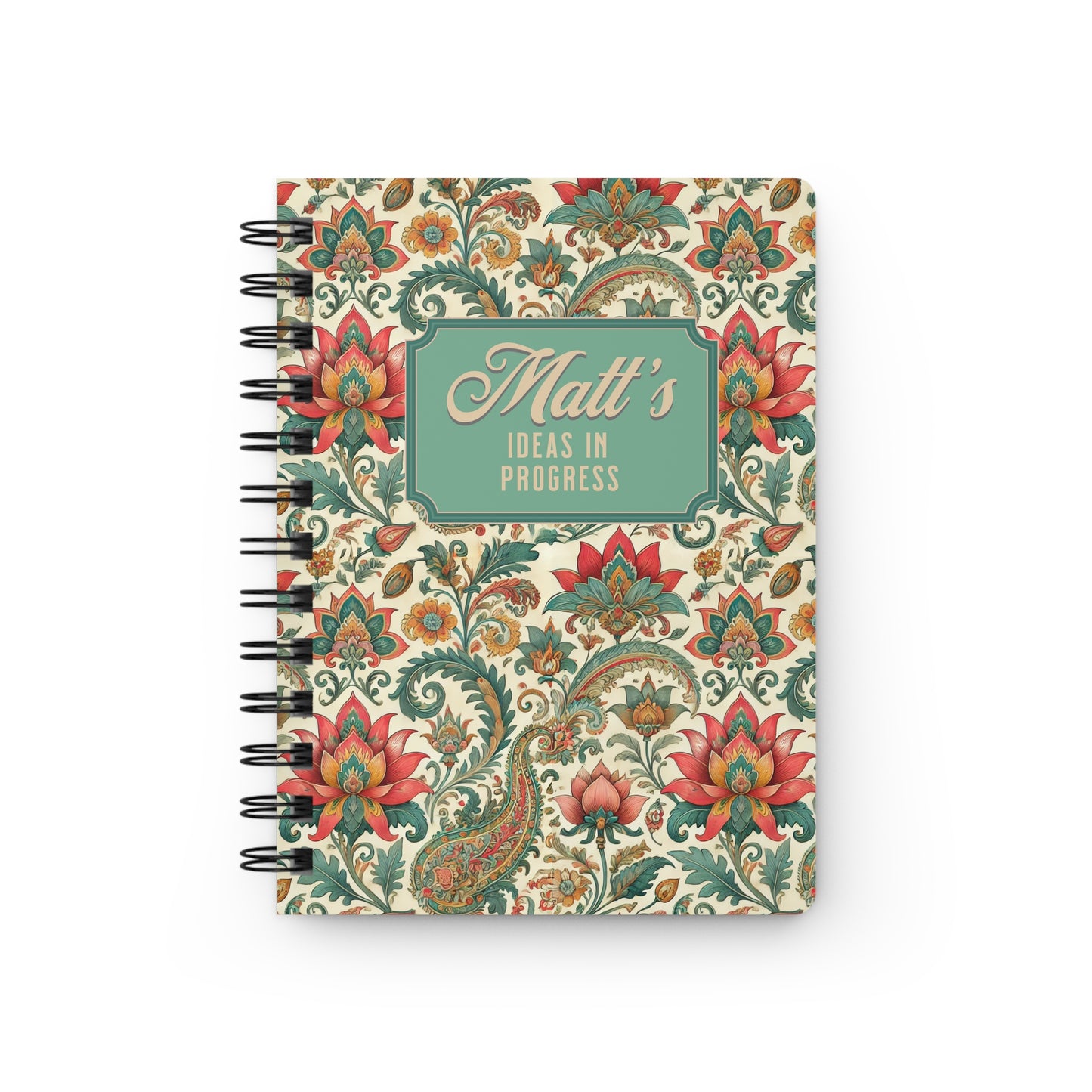 Personalized Spiral Bound Journal, 3x5, 150 lined pages