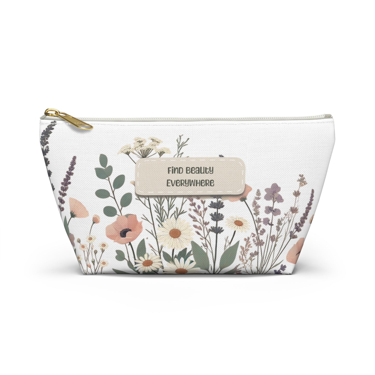 Make-Up and Accessories Pouch - Boho Flowers Makeup Bag