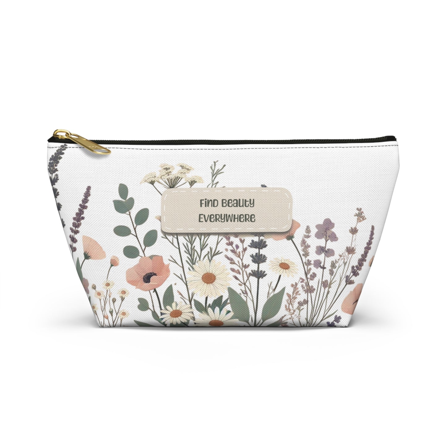 Make-Up and Accessories Pouch - Boho Flowers Makeup Bag