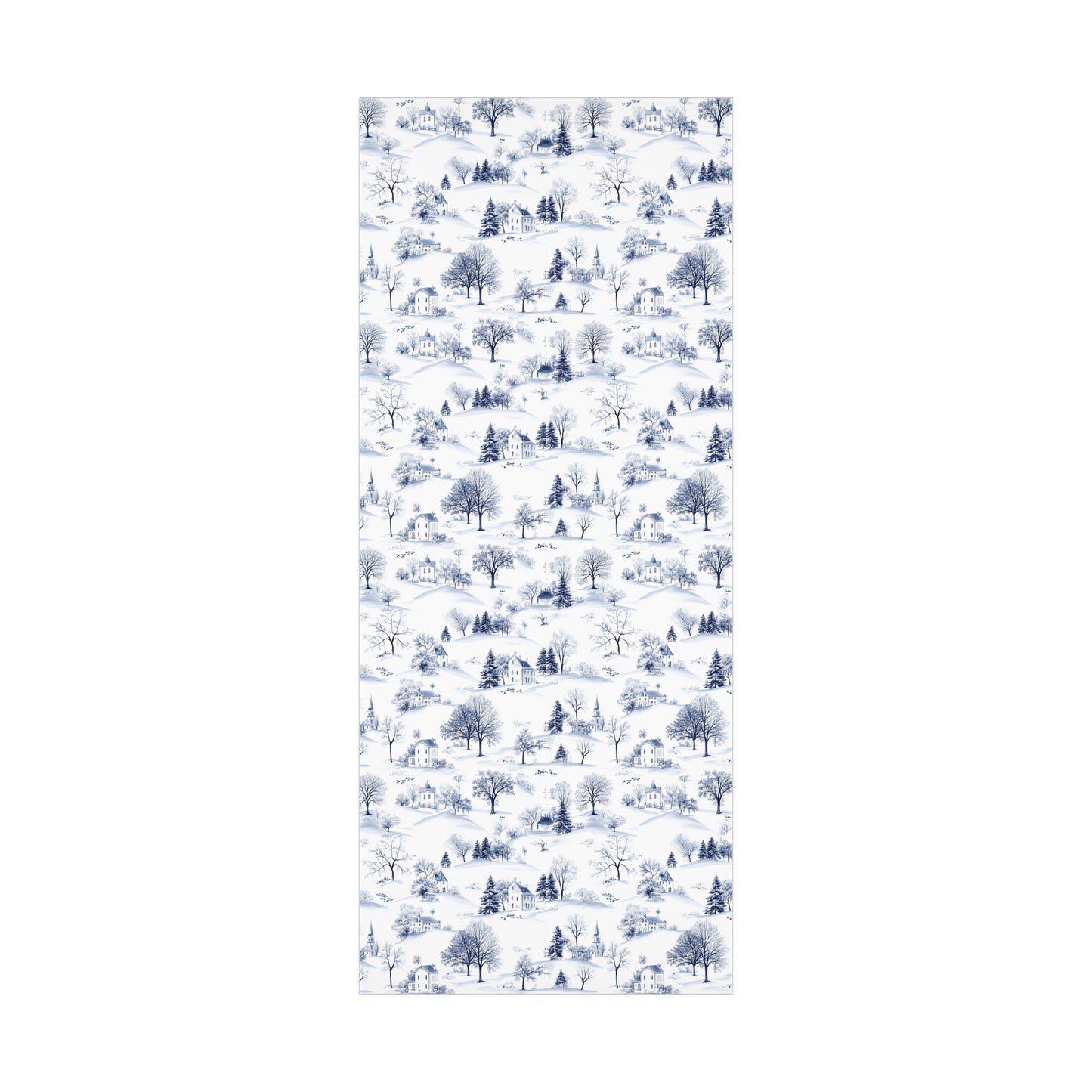 Elegant Blue and White Winter Theme for Christmas Gifts Wrap