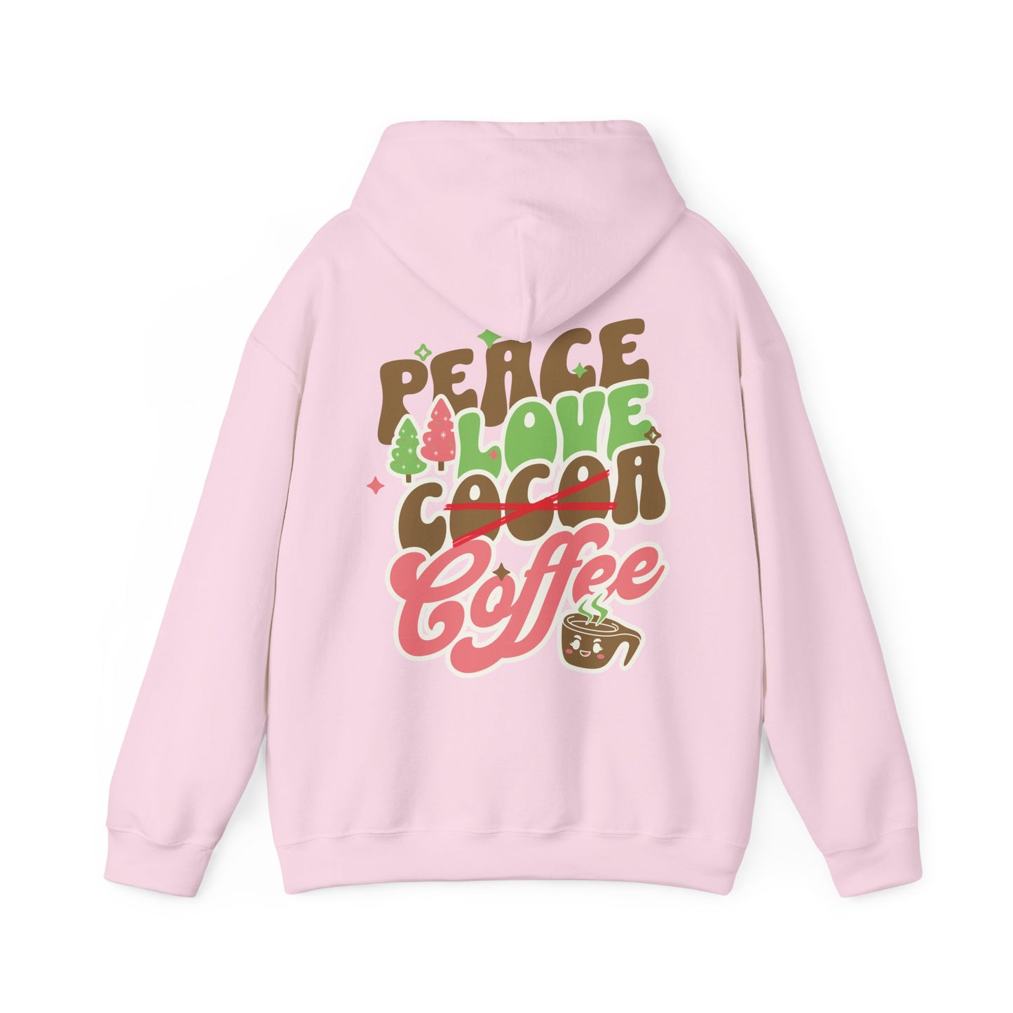 Holidays Hoodie, Peace, Love, and Coffee Unisex Heavy Blend™ Hooded Sweatshirt