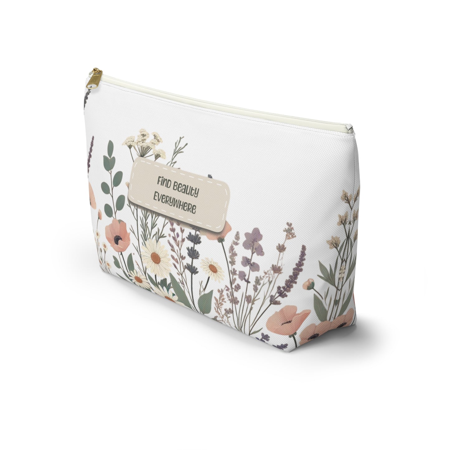 Make-Up and Accessories Pouch - Boho Flowers Makeup Bag