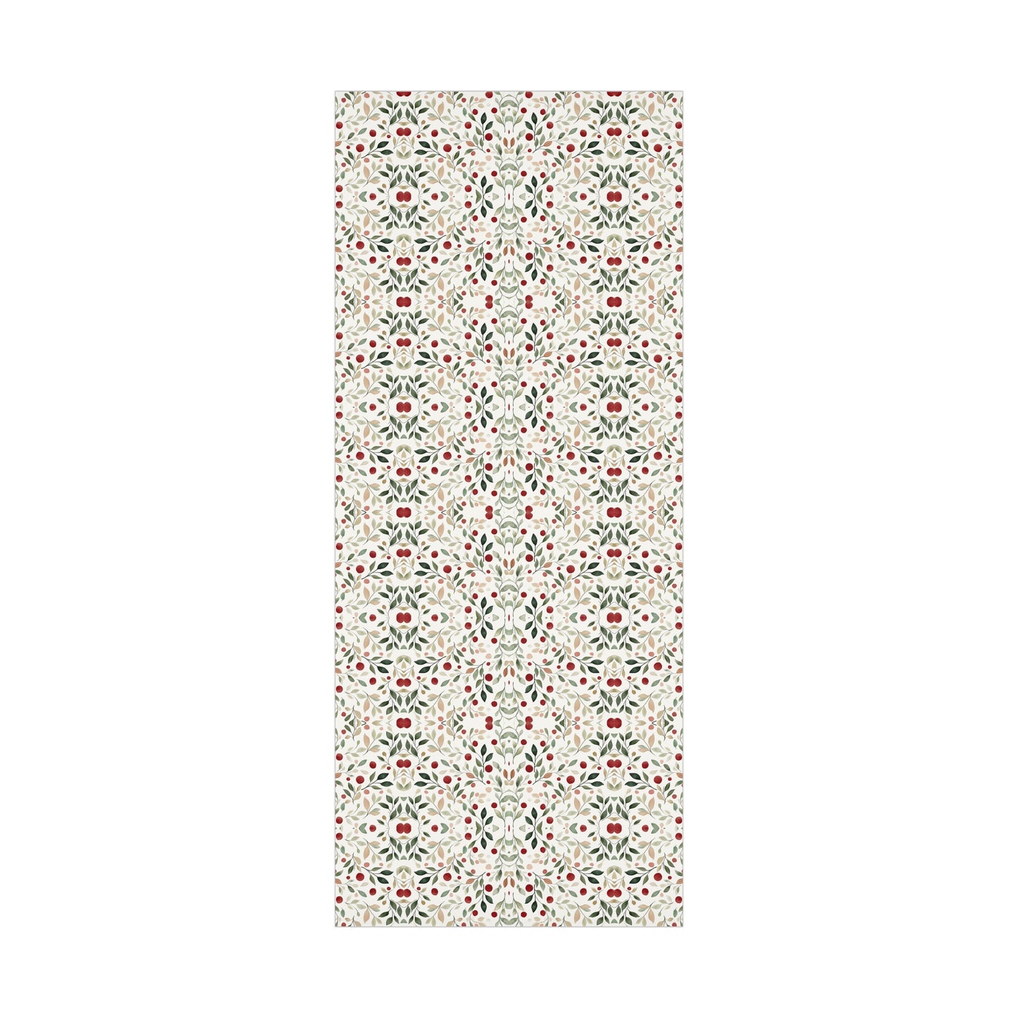 Christmas Gift Wrapping Papers - Trendy Handpainted Style Floral Red and Green