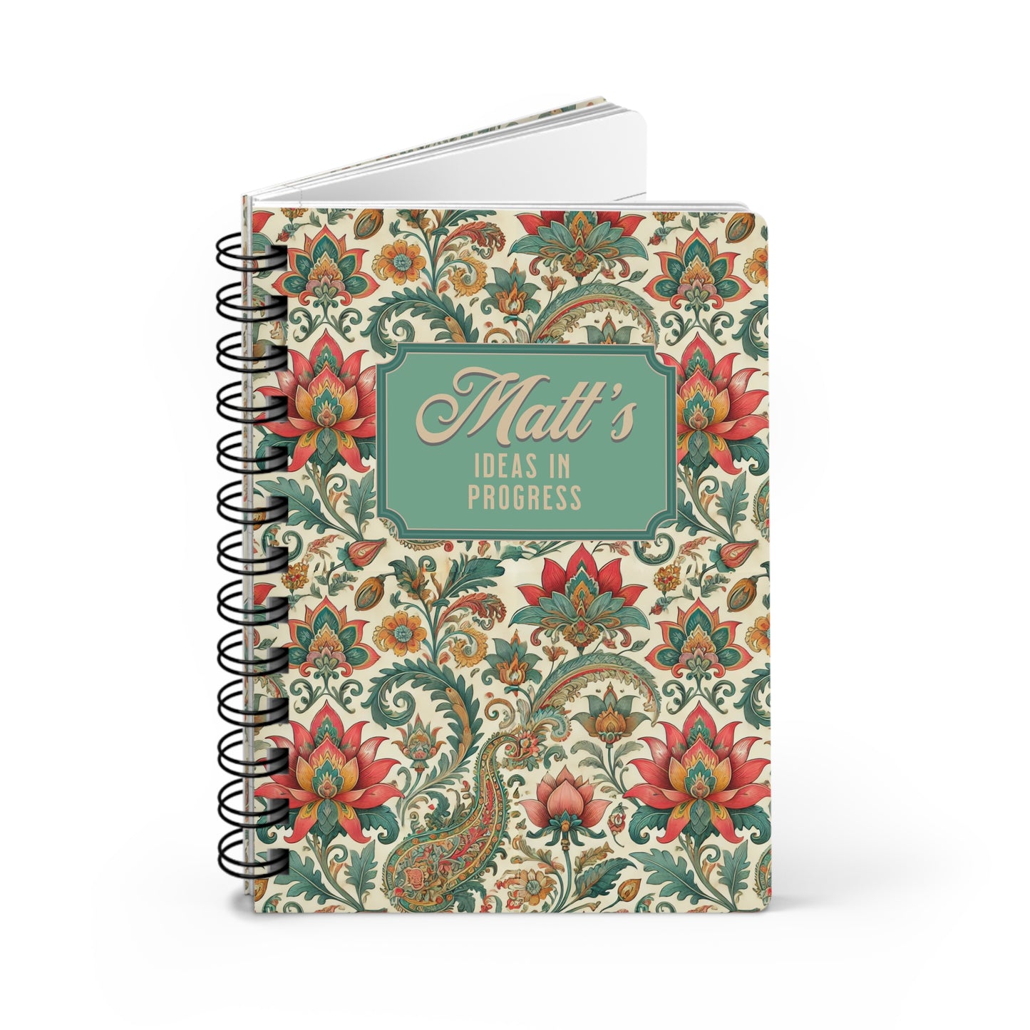 Personalized Spiral Bound Journal, 3x5, 150 lined pages