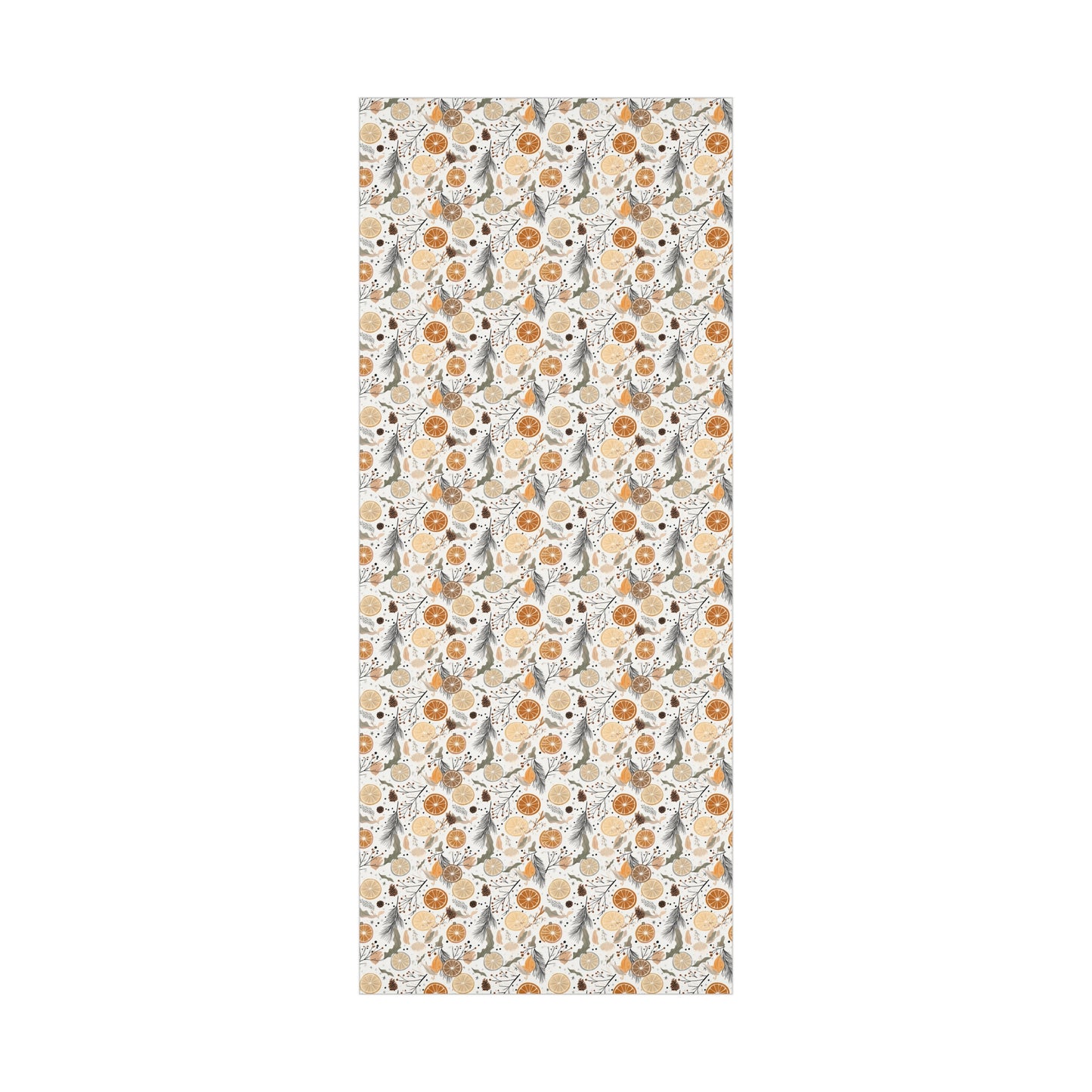 Citrus Theme Holidays GIft Wrap For Thanksgiving Friendsgiving and Christmas