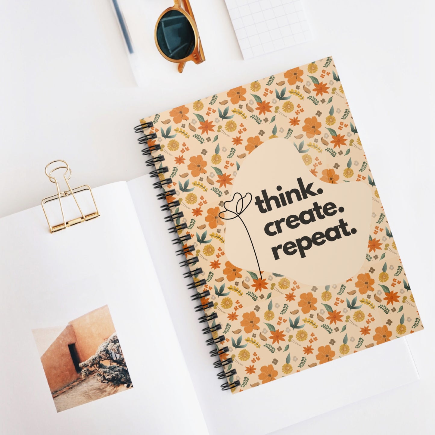 Think. Create. Repeat. Spiral Notebook - Ruled Line