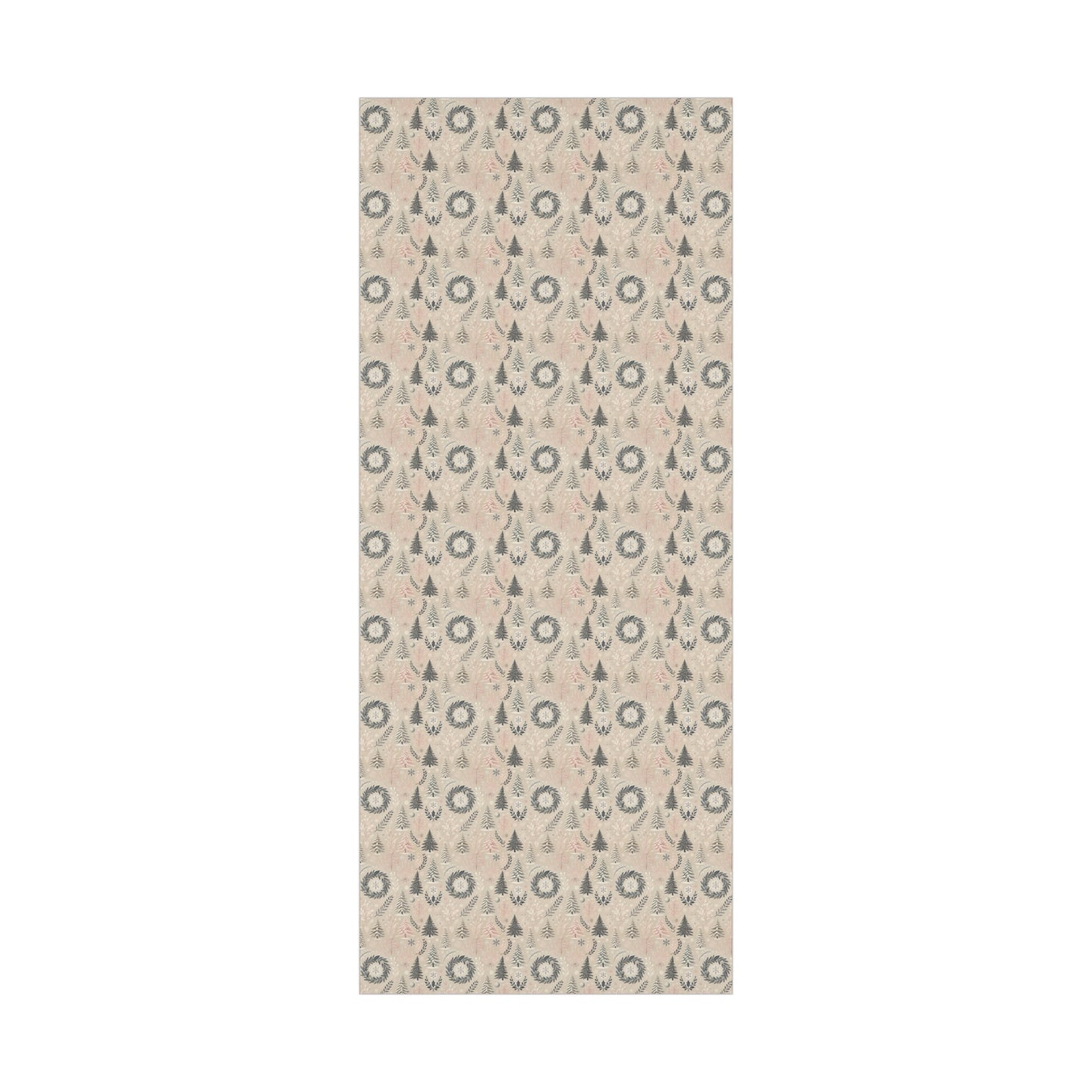 Vintage and Elegant Toile Holidays Theme Pink Shades Gift Wrapping Paper in Matte and Satin Finish, 3 sizes